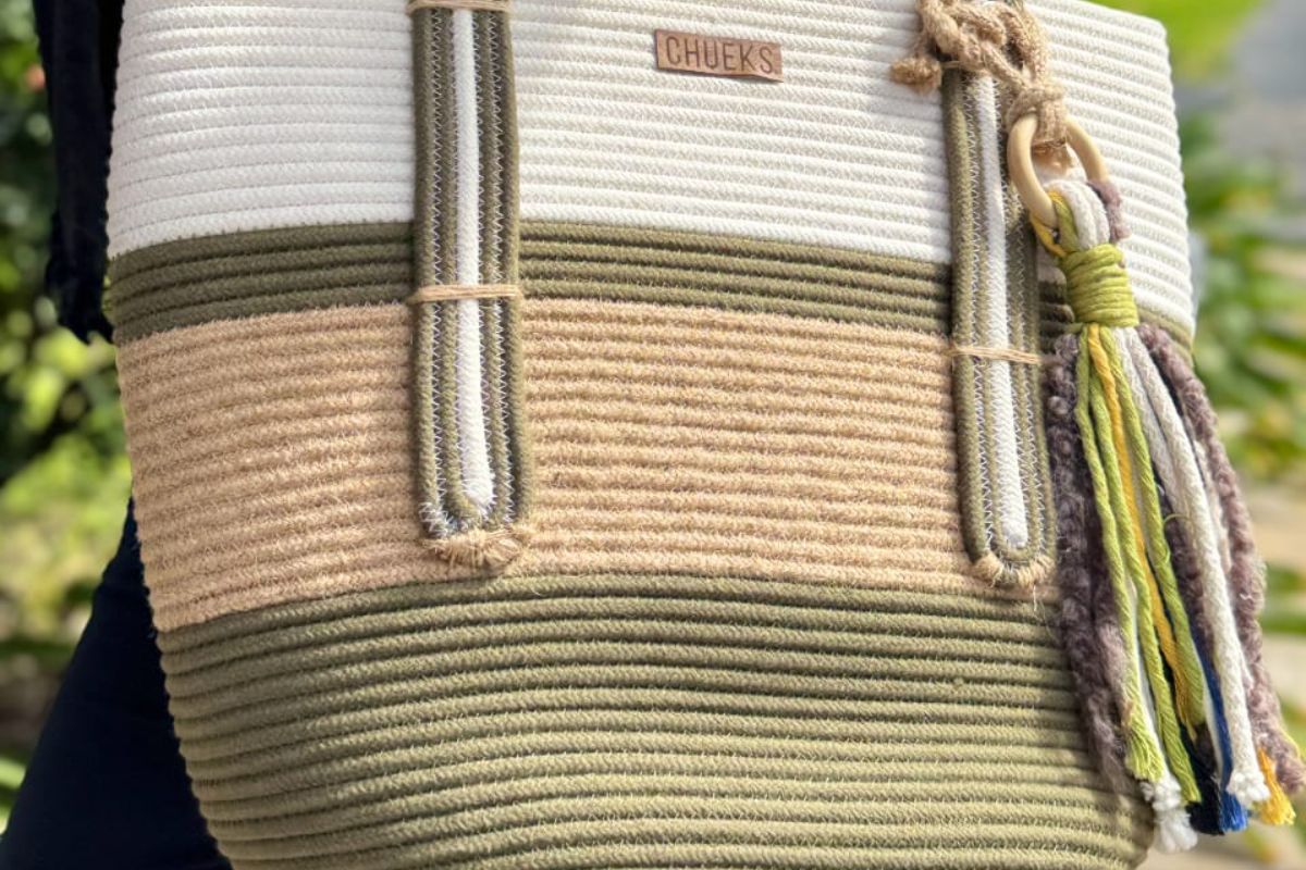 bolso playero tejido