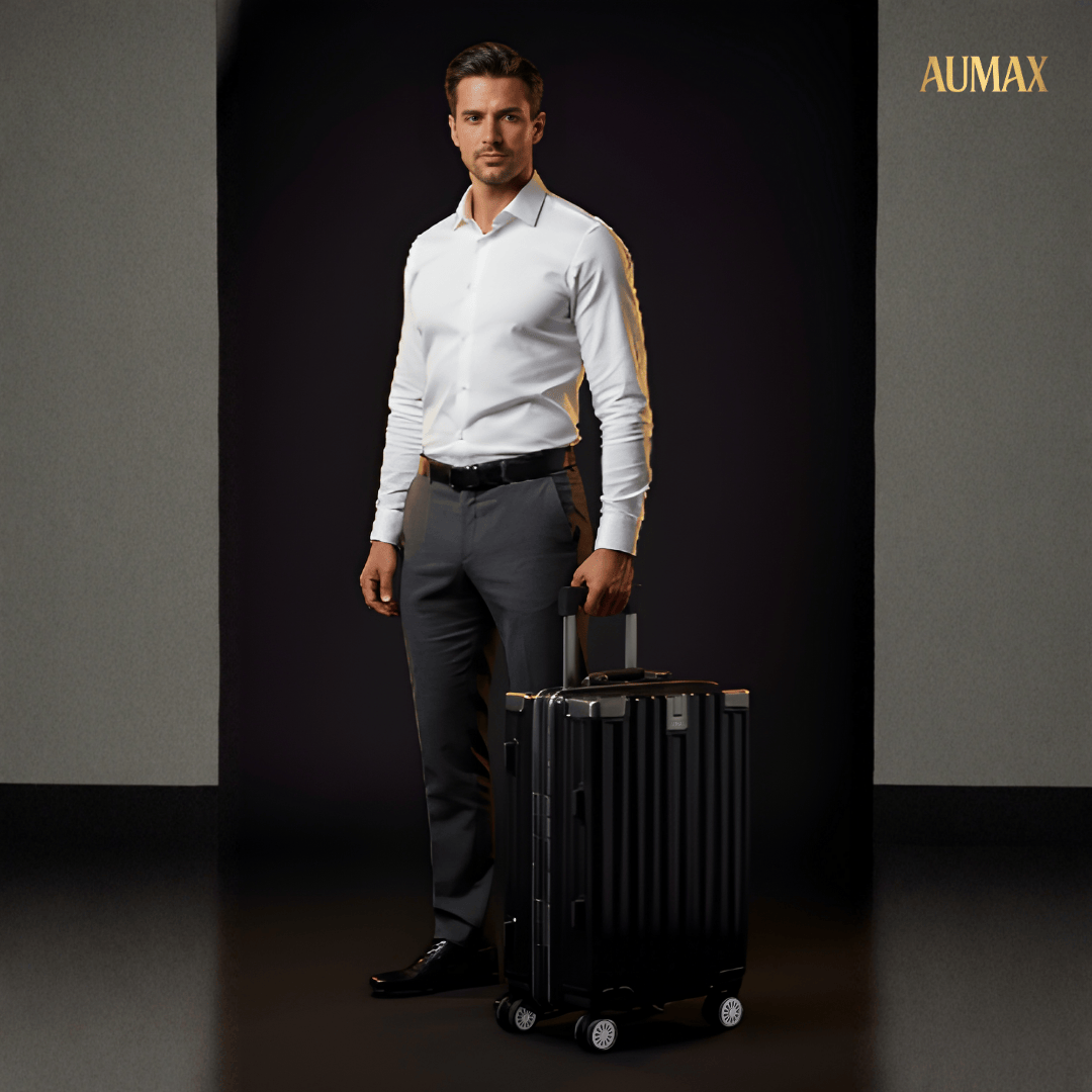 VALIJA LUXOR BLACK / GUNMETAL CABINA 20" ABS+PC-4013G TSA AU-MAX