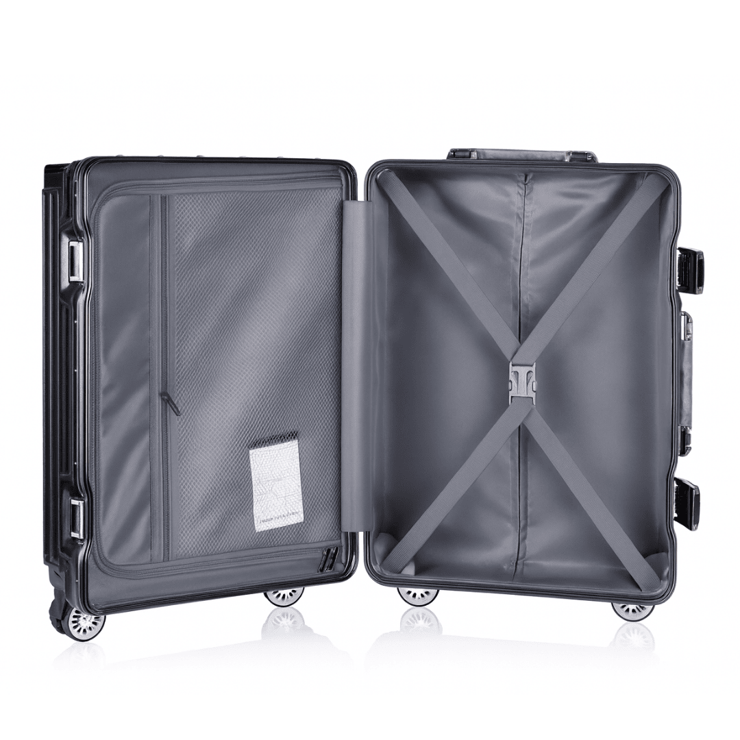 VALIJA LUXOR BLACK / GUNMETAL CABINA 20" ABS+PC-4013G TSA AU-MAX
