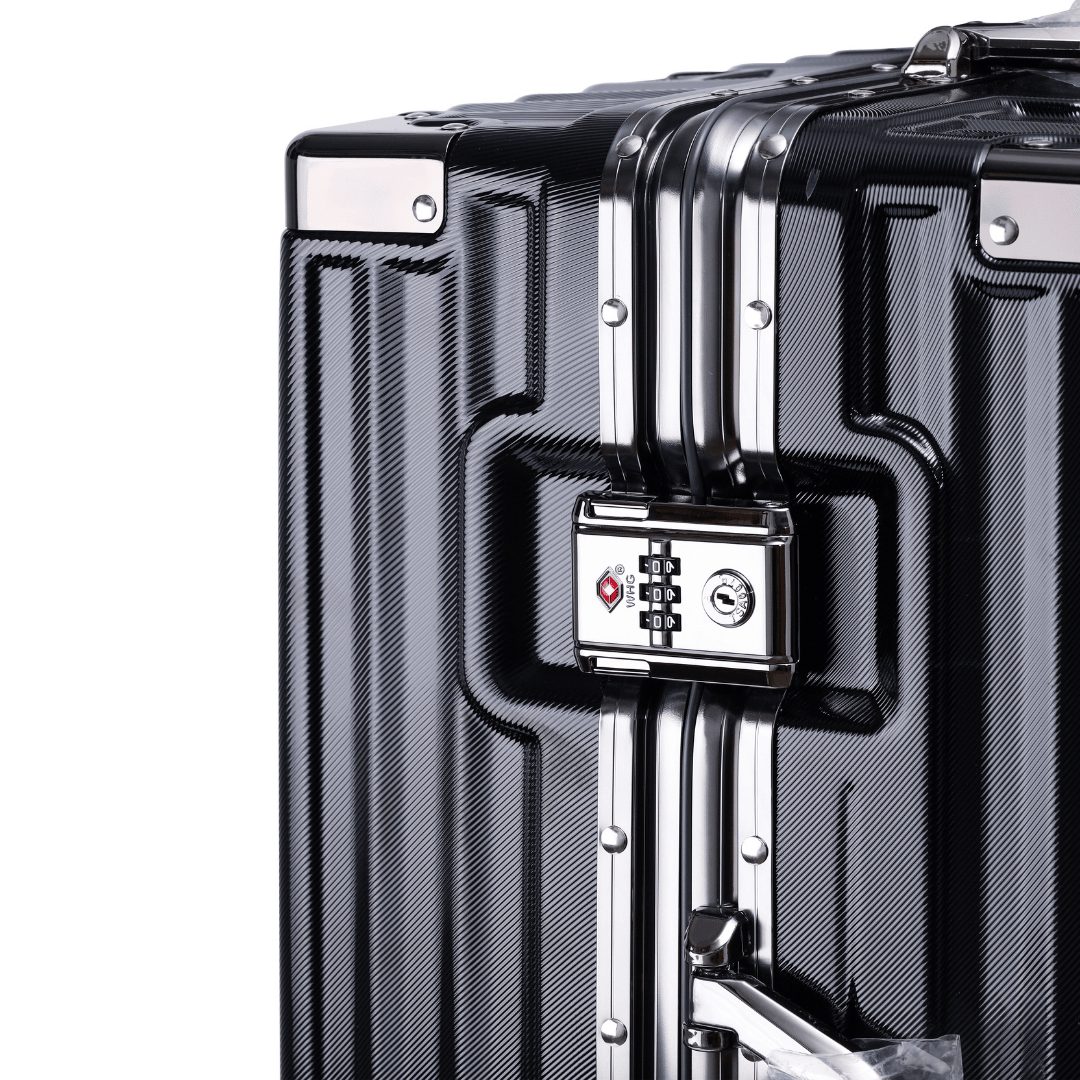 VALIJA LUXOR BLACK / GUNMETAL CABINA 20" ABS+PC-4013G TSA AU-MAX