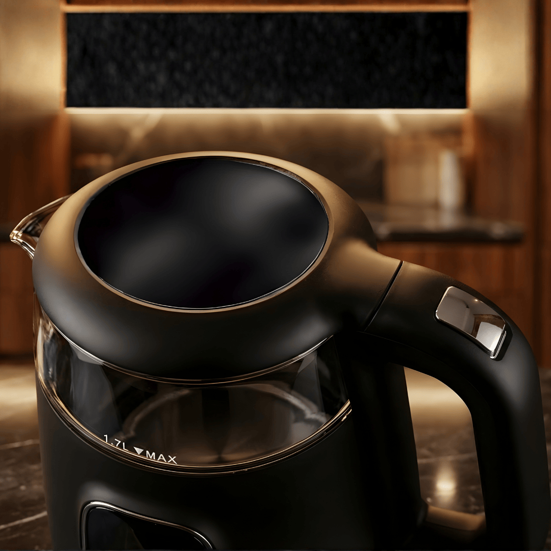 Pava electrica NOIR DIGITAL Acero y Vidrio 1,7 Litros AU-MAX