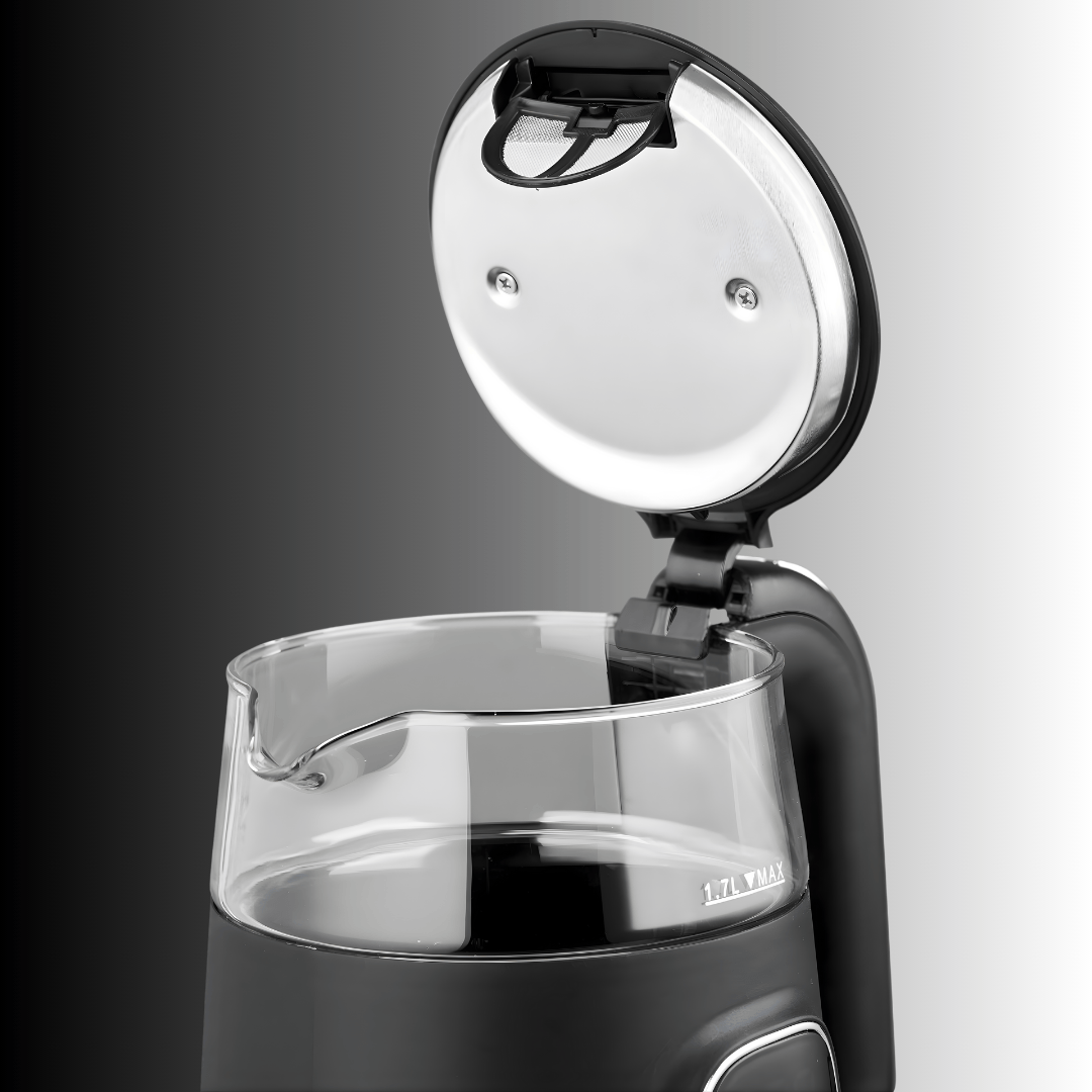 Pava electrica NOIR DIGITAL Acero y Vidrio 1,7 Litros AU-MAX