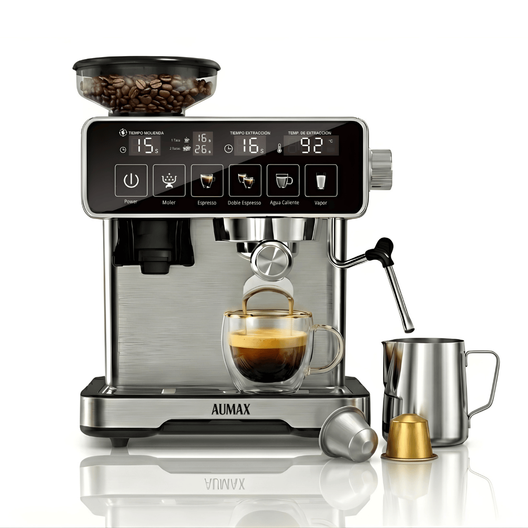 CAFETERA EXPRESS ZAFIRA CM-301CG 20 BARES MOLINILLO 2 EN 1 AU-MAX