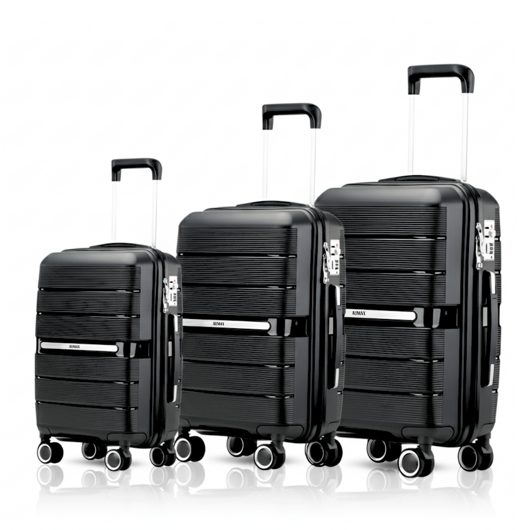 VALIJA ELEGANCE BLACK MEDIANA 24" PP-3031G TSA AU-MAX