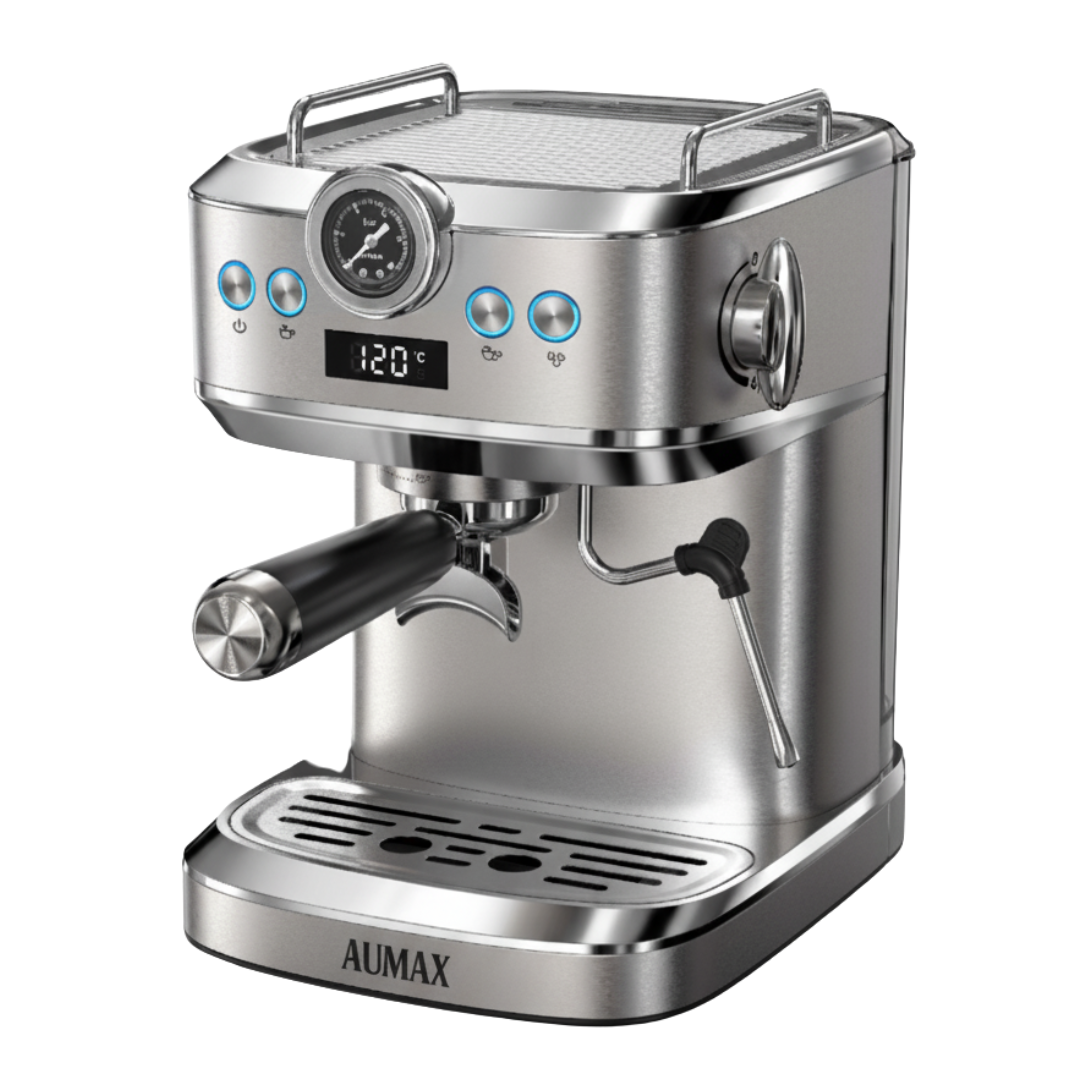 CAFETERA EXPRESS PLATINA 20 BARES 2 EN 1 Cafe Molido + Cápsulas AU-MAX