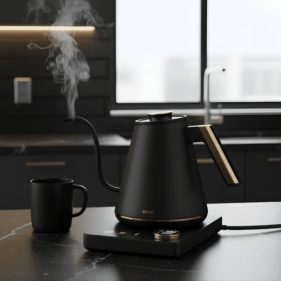 Pava electrica  Digital Atila Negro Dorado 1 Litro Au-max