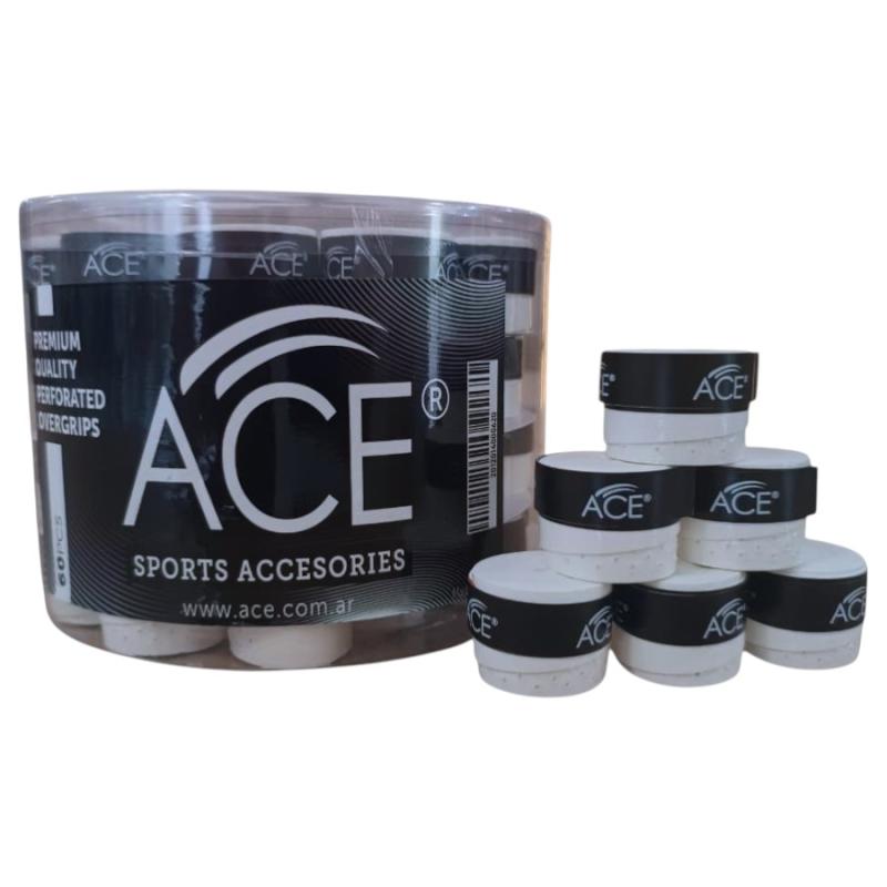 Cubregrips ACE Blanco perforados caramelera x60 u
