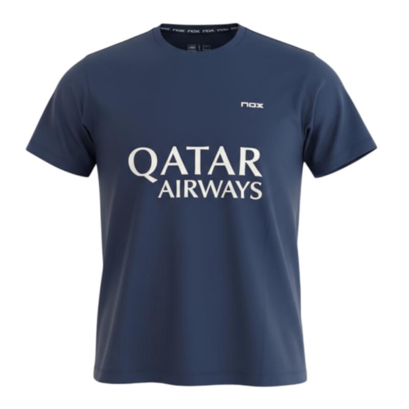 Remera Nox Sponsors AT10 Azul Marino - Agustín Tapia