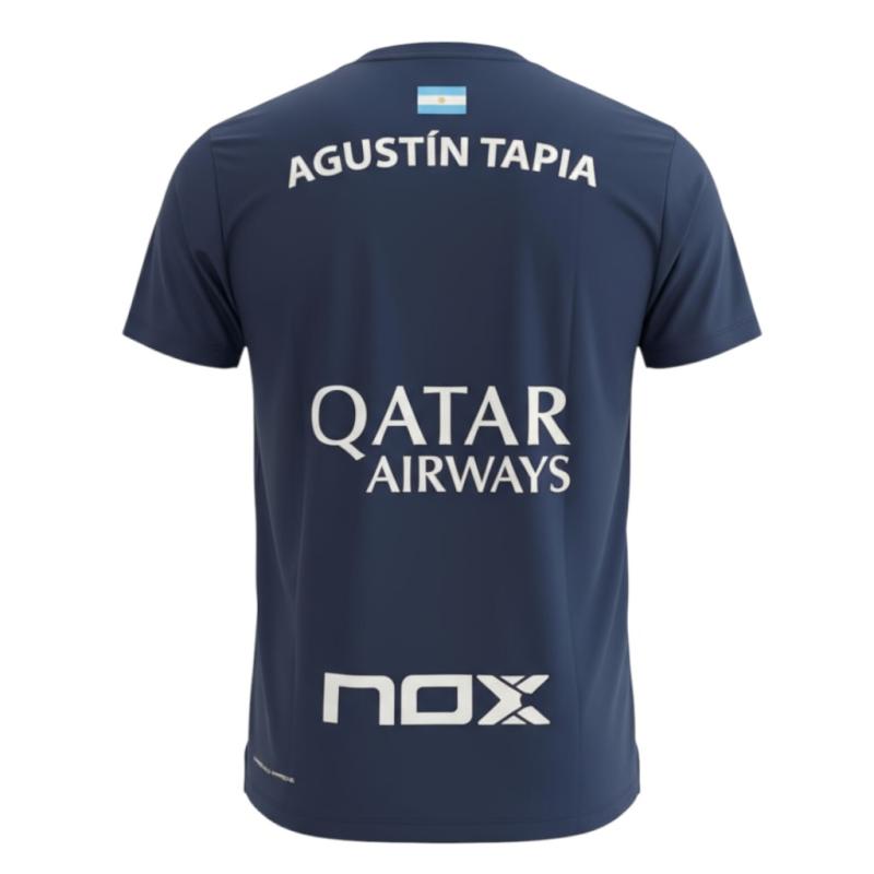Remera Nox Sponsors AT10 Azul Marino - Agustín Tapia