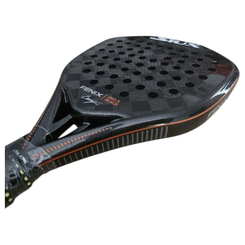 Pala de padel Siux Fenix Pro 5 Black - Leo Augsburger