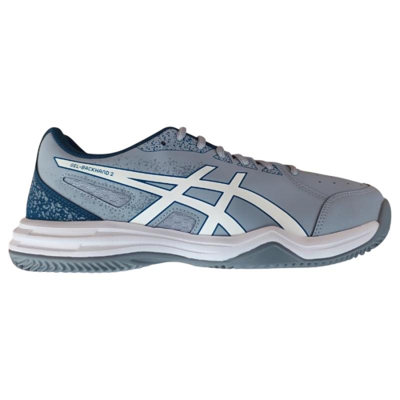 Zapatillas Asics Gel-Backhand 2 Clay Grey Blue-White caballero
