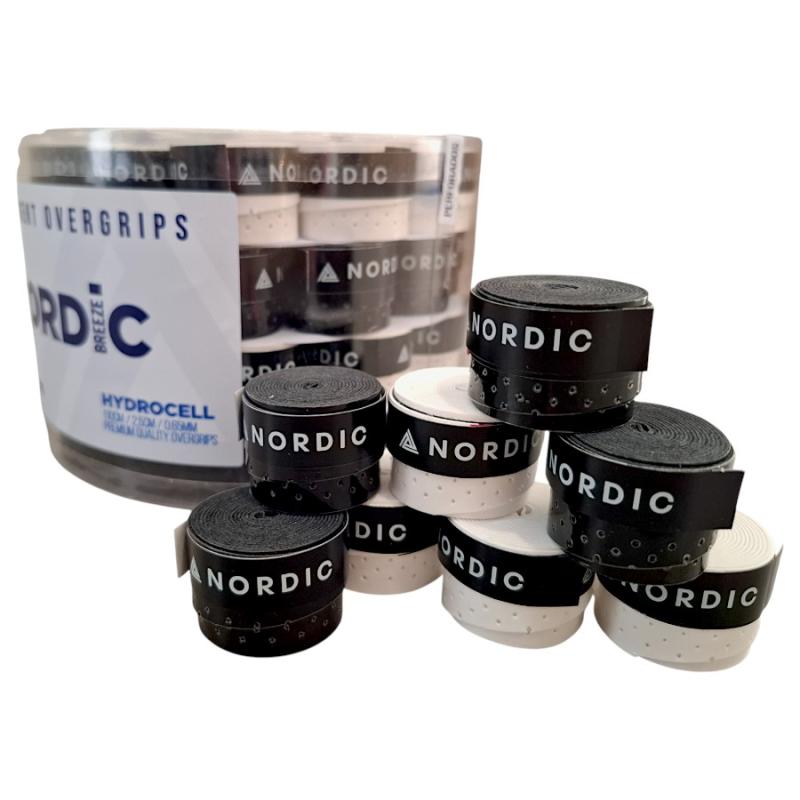 Cubregrip Nordic perforado Blanco-Negro caramelera x 60 unid.