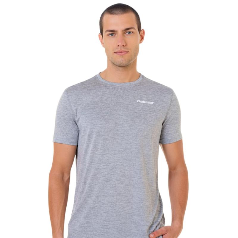 Remera Babolat Air Gris melange caballero