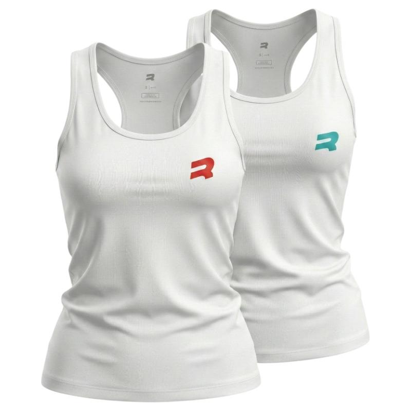 Musculosa Royal Roma dama blanco logo color