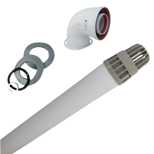 KIT CODO Y TUBO COAX 60/100 TERMIN ANTI