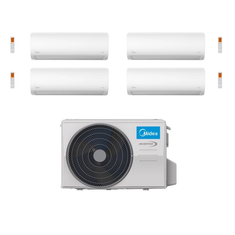 CONJUNTO MULTISPLIT MIDEA SMART PARED 3 X 2640 W + 1 X 5280 + UNIDAD EXTERIOR 12310 W