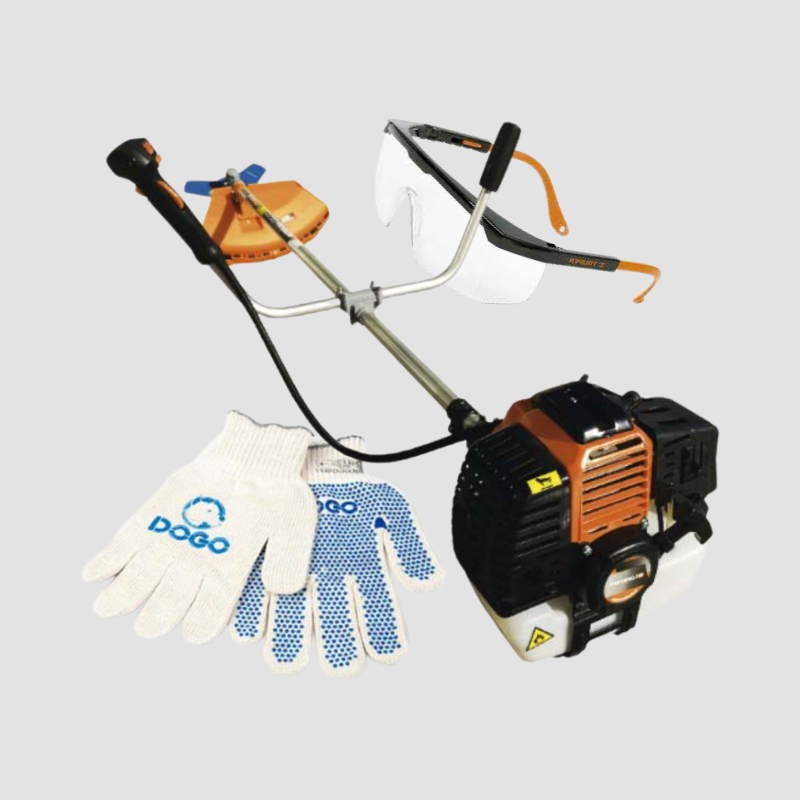 Combo Lusqtoff Desmalezadora 52cc Lq Con Barral Y Motor Ld-52 + Truper Lentes De Seguridad Gris 14213 + Guante Moteado DOG30275