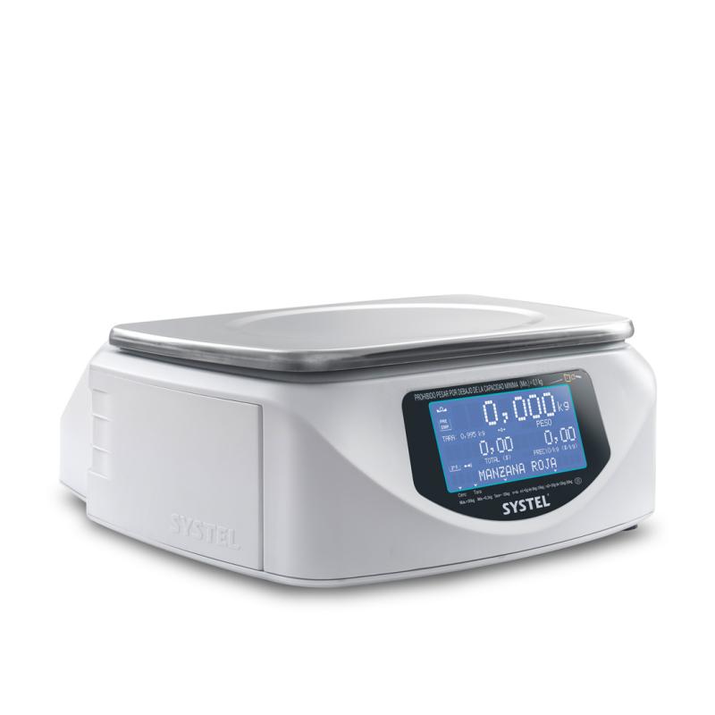Balanza Systel Cuora Max 30Kg sin Mastil Ticket y Etiqueta Usb Bateria