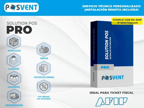Sistema Factura Electronica SolutionPos Pro Arca Qr Stock + Impresora Ticket 58mm