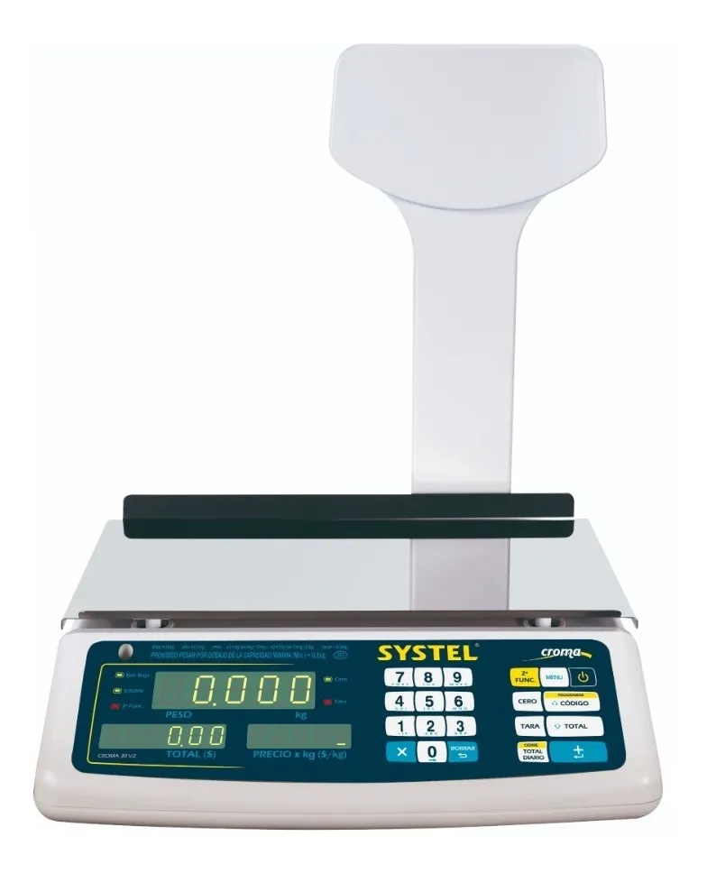 Balanza Systel Croma 30 KG Bateria funcion contadora