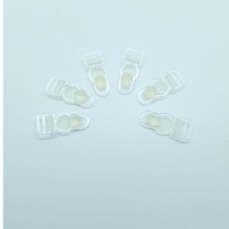 BROCHE PORTALIGA CERRADO 11MM PLASTICO TRANSPARENTE (PAQUETE POR MAYOR 500U)