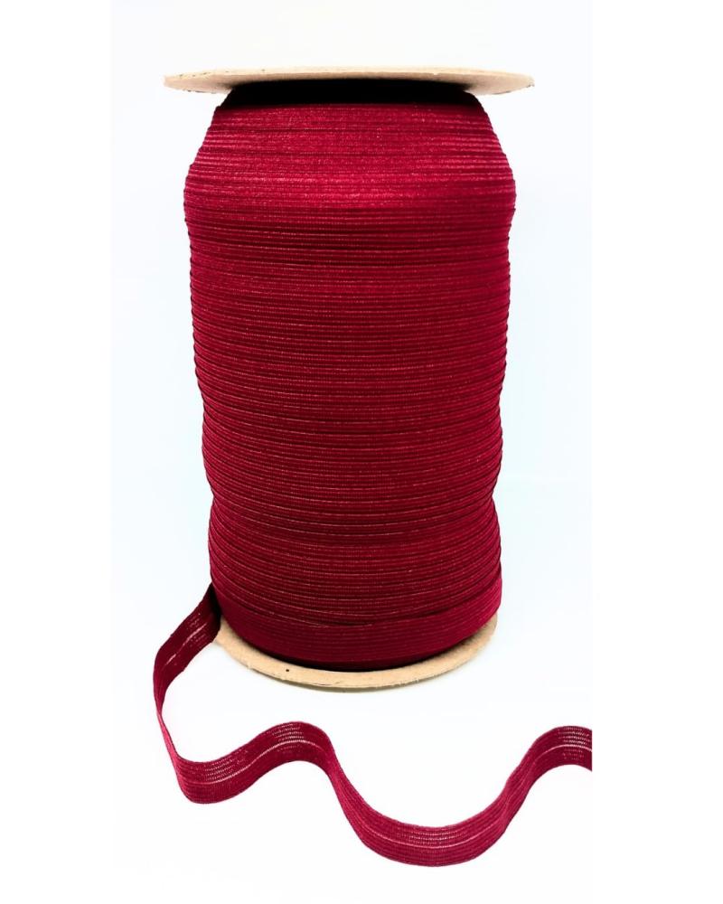 ELASTICO PARTIDO 15MM BORDÓ (ROLLO X 250)