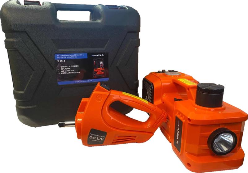 Criket + Llave Eléctrico + inflador 12v , Camioneta hasta 5 Toneladas