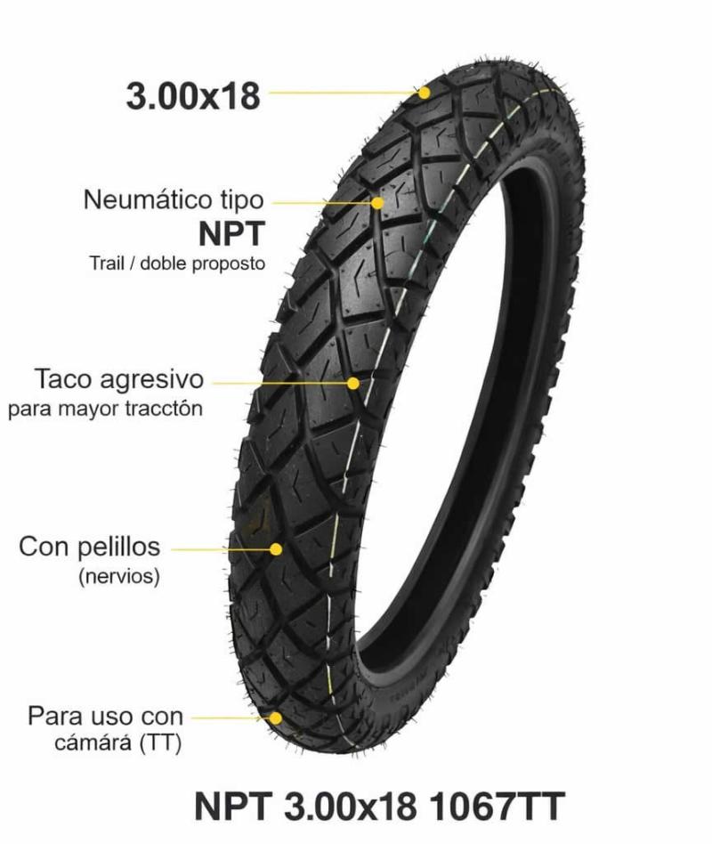Neumatico Moto 3.00x18 Npt 1067 TT