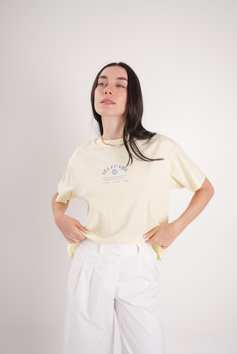 Remera crop  Self Care