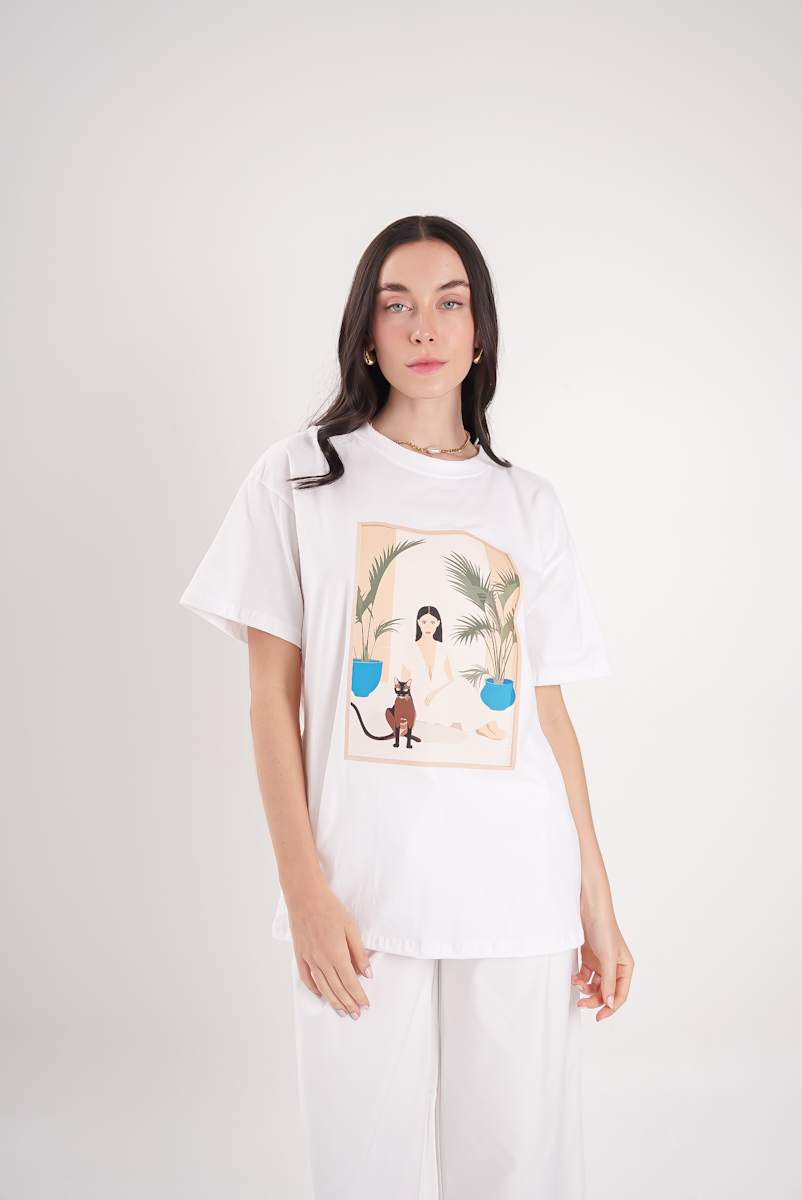 Remera Over Gato