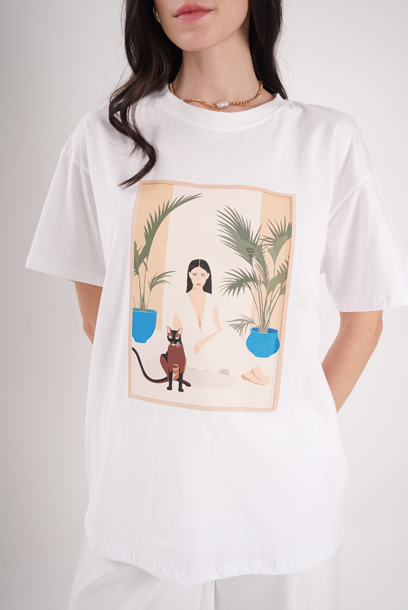 Remera Over Gato