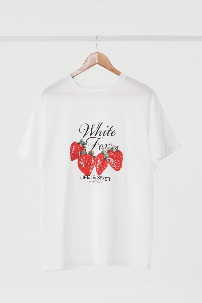 Remera Over White Fox