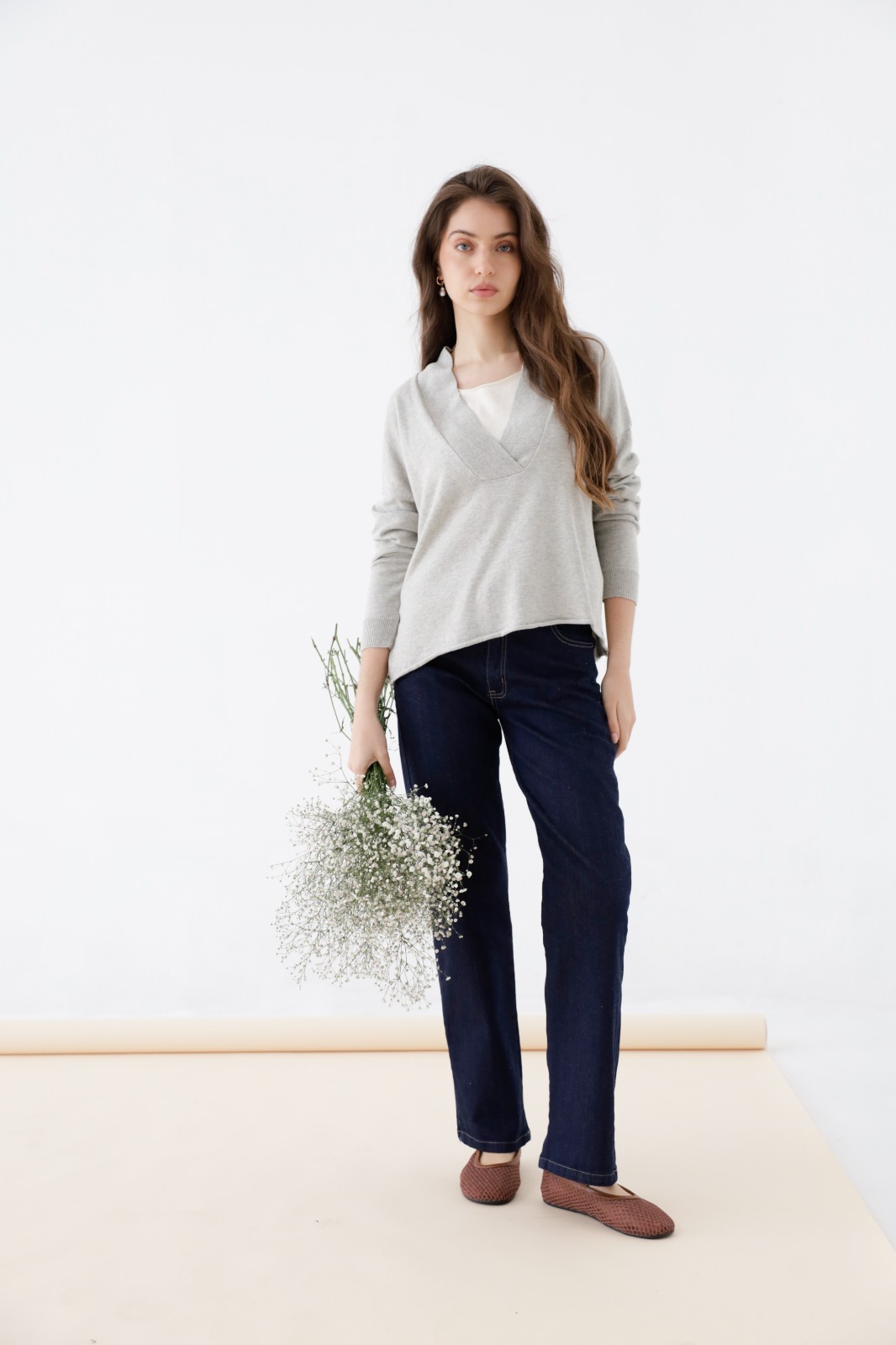 Sweater Escote V Profundo Maca
