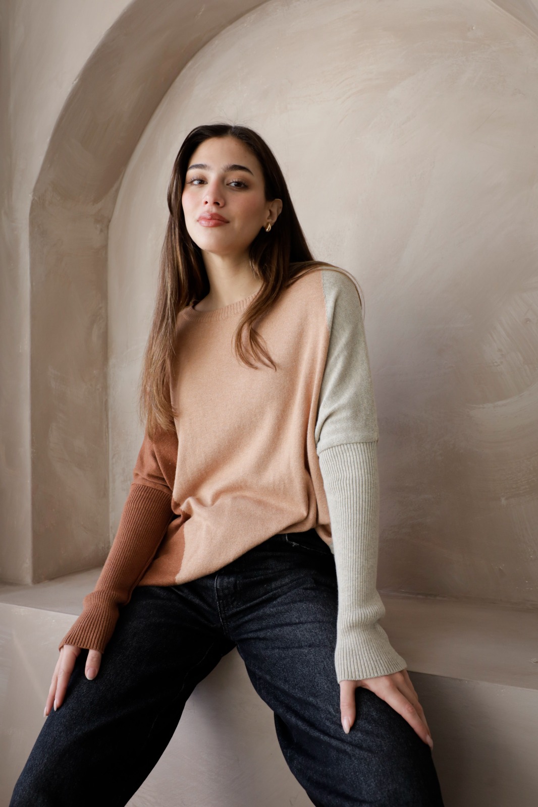Sweater Agustina Combinado Manga Morley