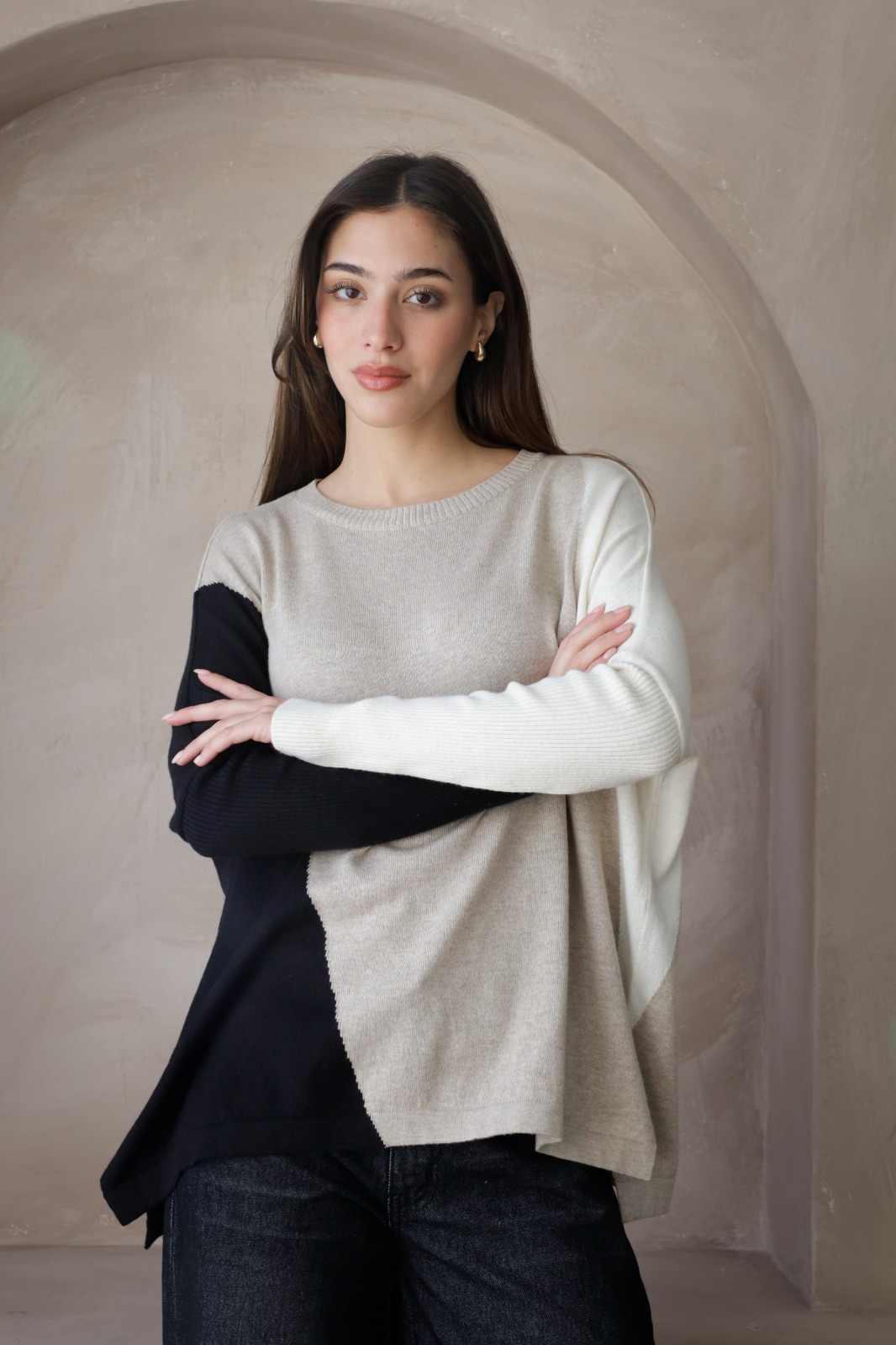 Sweater Agustina Combinado Manga Morley