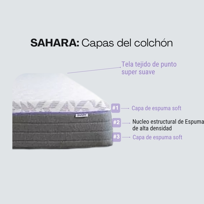 Conjunto Purple Modelo Sahara Espuma