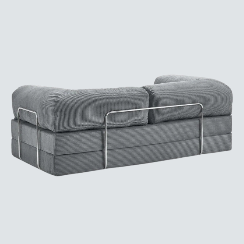 Sillón Purple Modelo Teddy Color Plomo 100x200x40