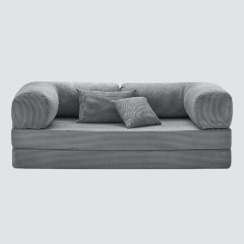 Sillón Purple Modelo Teddy Color Plomo 100x200x40