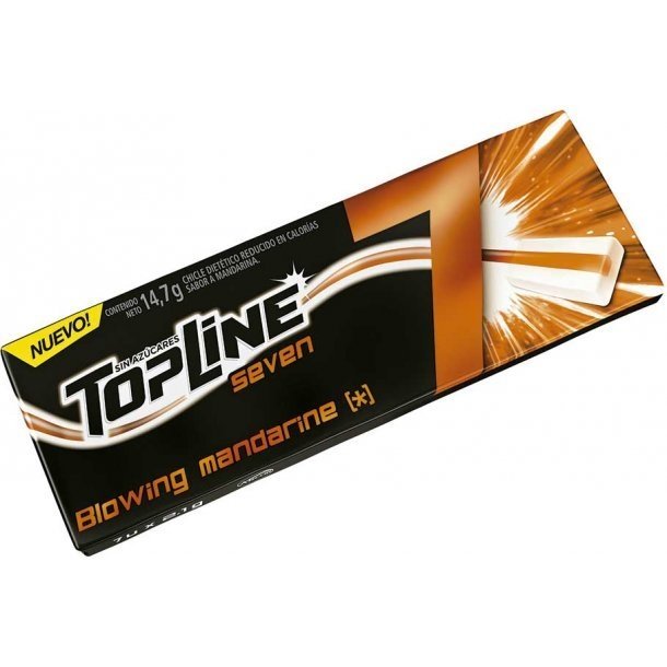 Chicle Topline 7 Ultra Mandarina 14,7gr