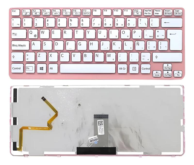 Teclado Para Sony Vaio Sve14 Series Sve14111eg Sve14111egb Rosa