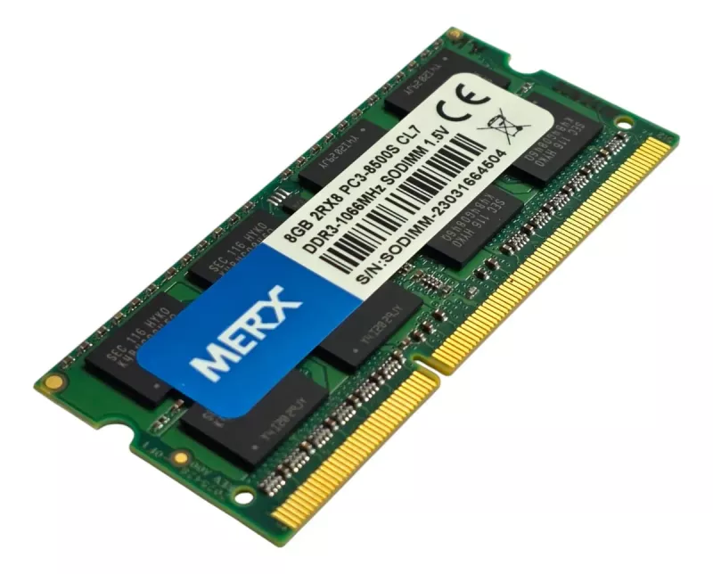 Memoria Ram Merx Ddr3 1,5v 8gb 1066mhz Sodimm Cl7 Notebook