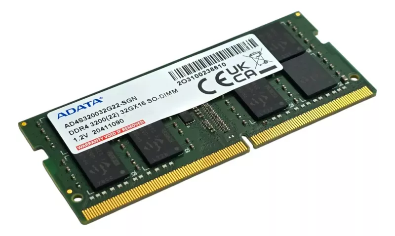 Memoria Ram Adata Ddr4 1,2v 32gb 3200mhz Cl22 Sodimm Notebook