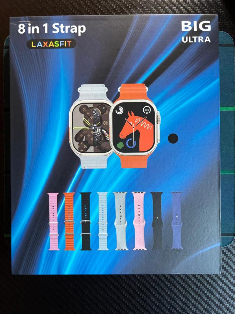 Reloj Smartwatch Laxasfit Big Ultra Táctil 8 Mallas En 1