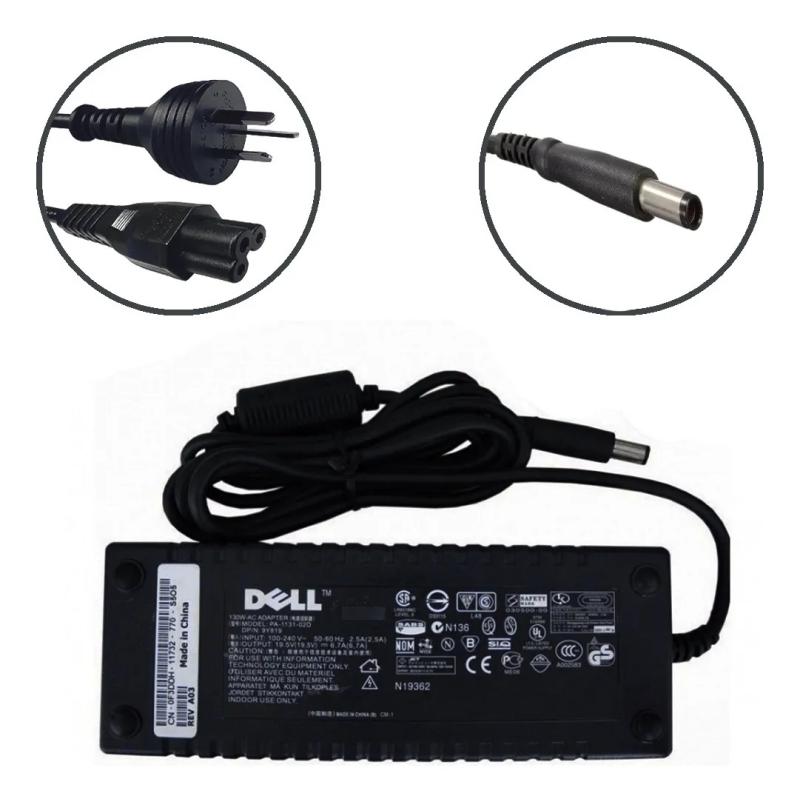 Cargador Dell M20 M60 M70 M90 M2400 M4400 M4500 Original 19.5v 6.7a 130w 7,4x5mm Pin Grueso