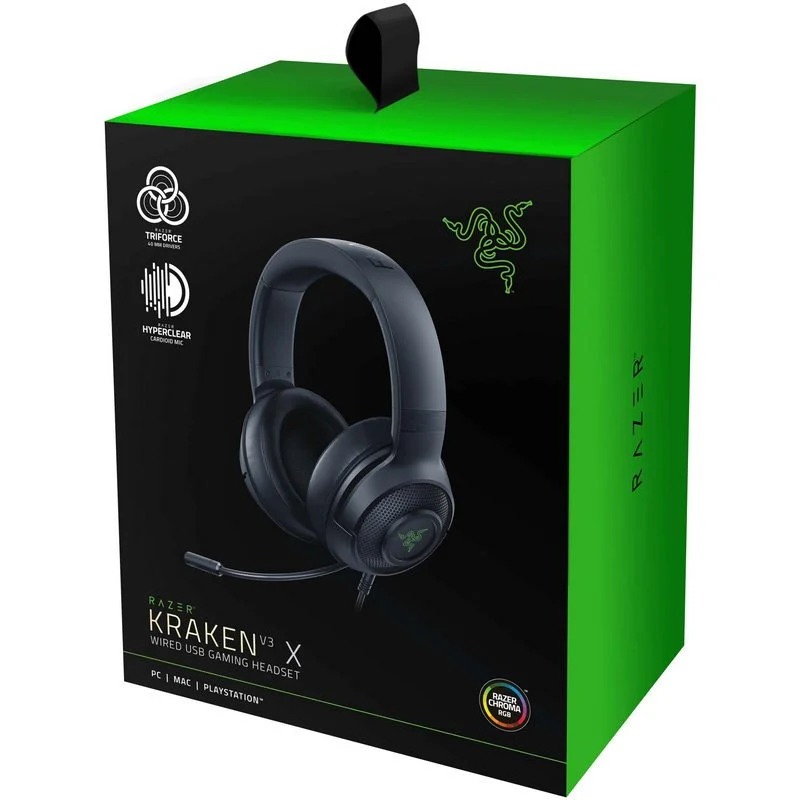 Auriculares Razer Kraken V3 X Gamer Con Cable Usb y Microfono