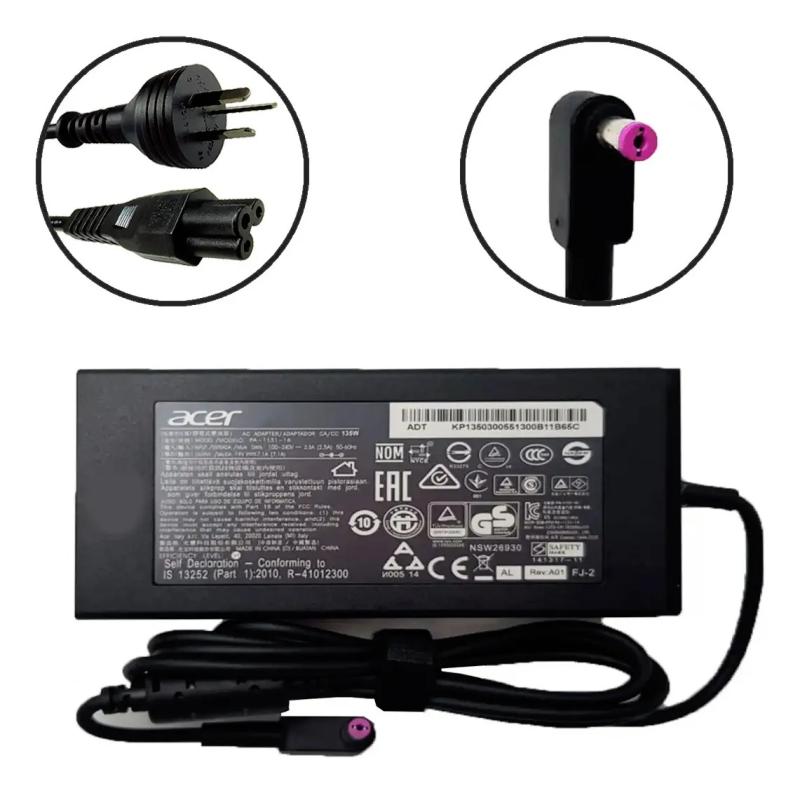 Cargador Acer Nitro 5 An515 Aspire 7 A715 Vn7-791 135w Original 19v 7.1a 135w 5,5x1,7mm