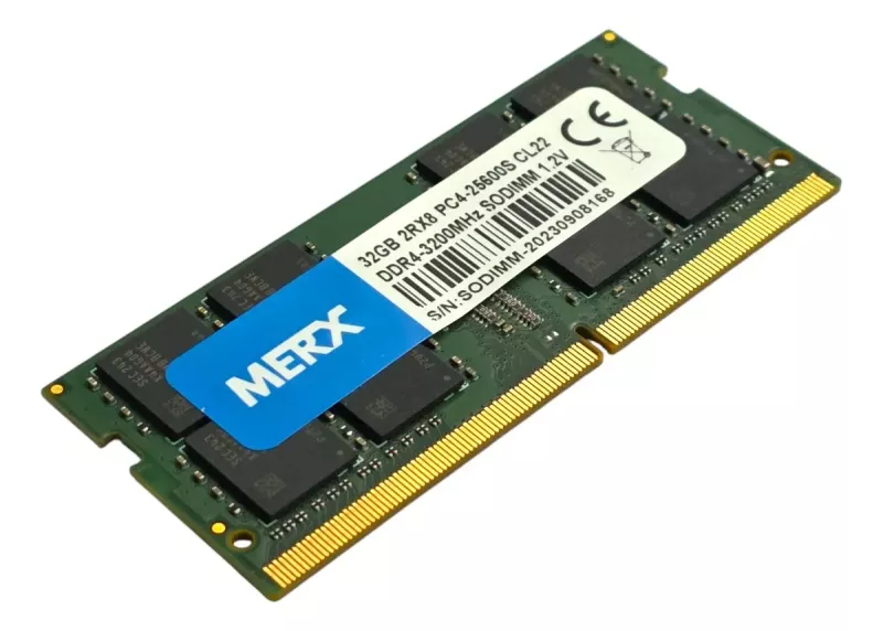 Memoria Ram Merx Ddr4 1,2v 32gb 3200mhz Cl22 Sodimm Notebook