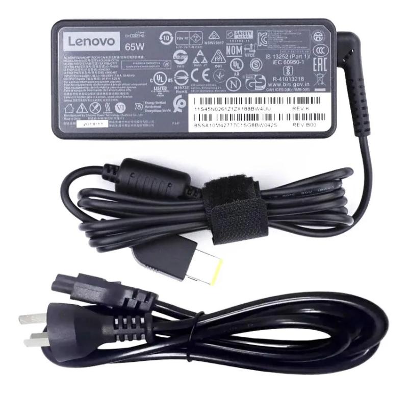 Cargador Lenovo Yoga G50 S1 11 13 X240 T440 T470 Original 20v 3.25a Pin Cuadrado Amarillo