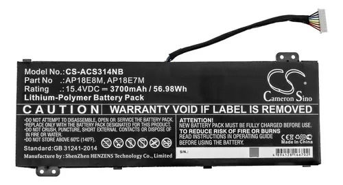 Bateria Acer Nitro 5 An515 An517 A715 Ap18e8m Cameron Sino