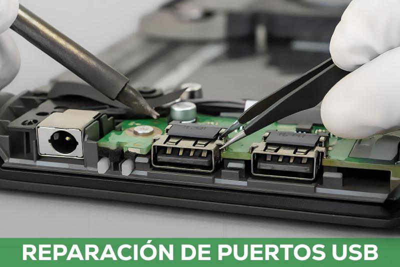 Reparacion de conector puerto de USB C/U